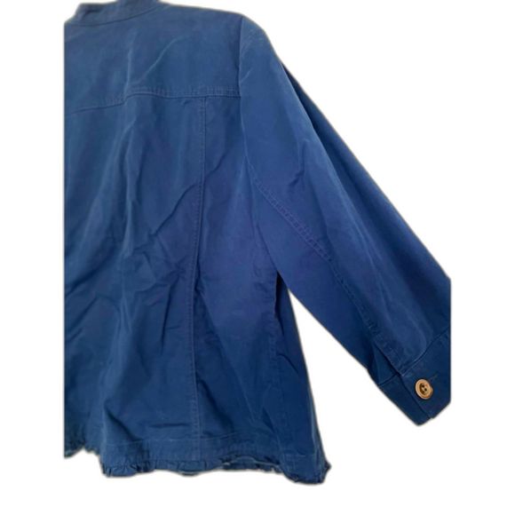 Chico's 3 Navy Open Ruffle Hem Blazer Jacket US XL/16 NEW Timeless Career D92 - Picture 3 of 14